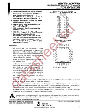 SN74ABT841ADWG4 datasheet  